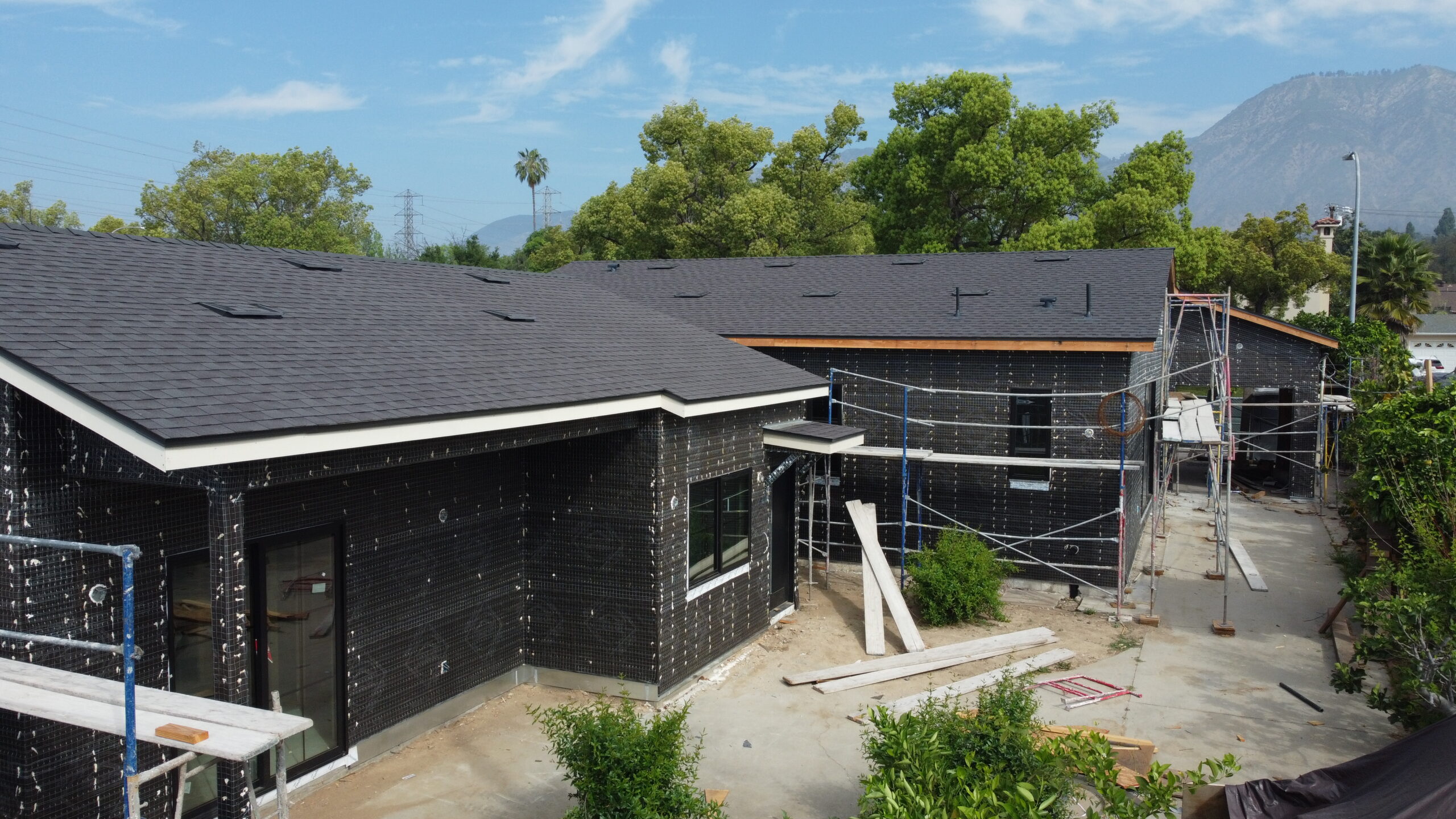 Detached ADU under construction during the framing stage in the Greater Los Angeles area