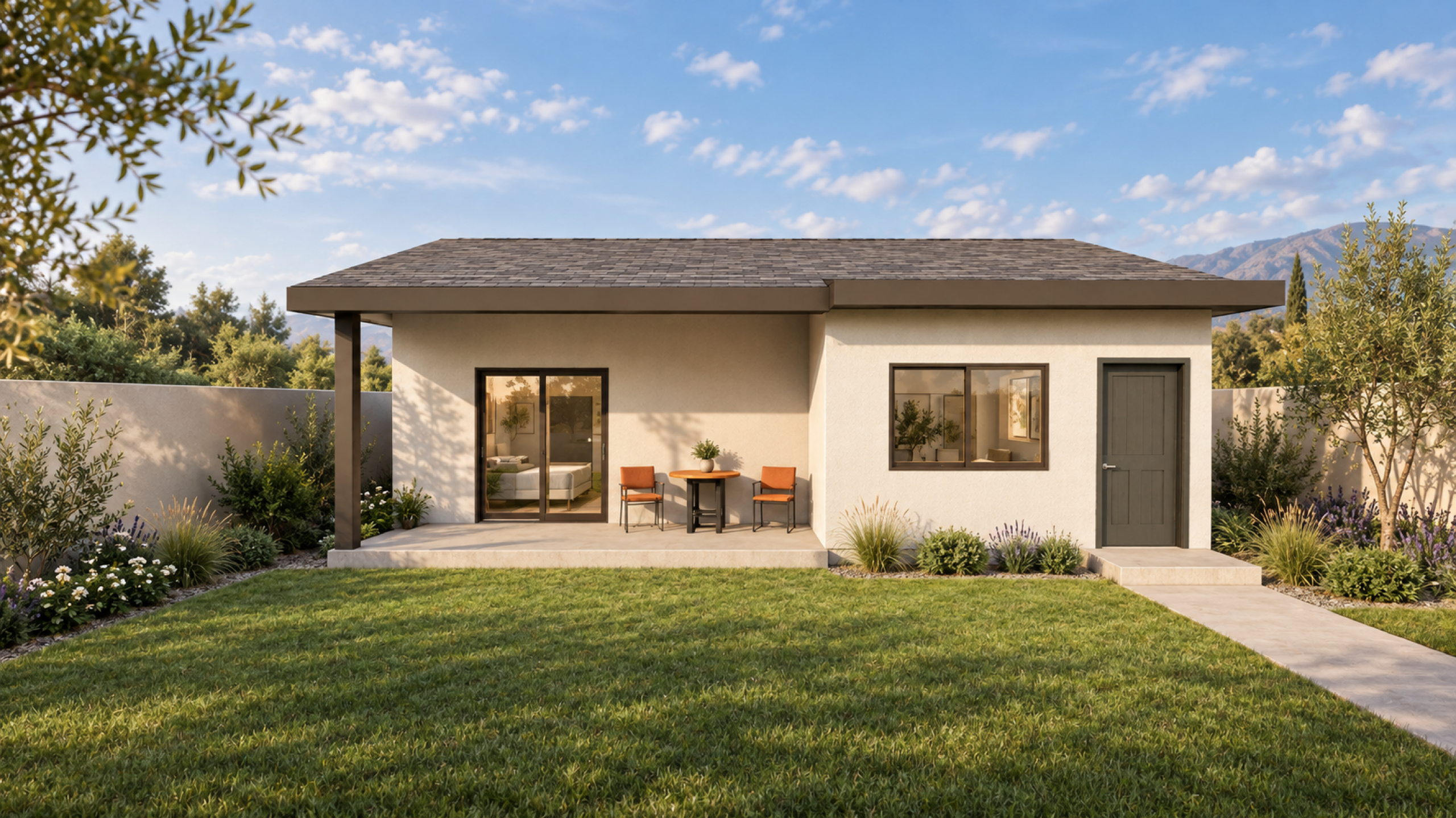 ADU floor plan designed for an efficient residential layout